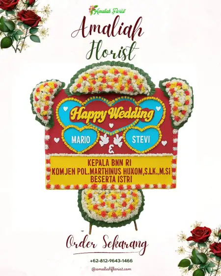 Papan Bunga Pernikahan Bajang